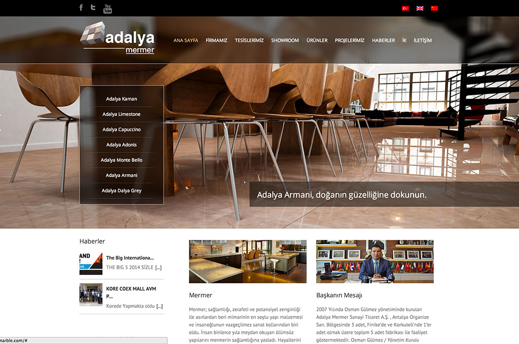 adalyamarble.com Web Sitesi